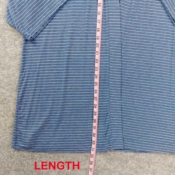 Soma House Jacket Sz XL Blue White Striped Leisurewear Lightweight Lounge Kimono - Picture 7 of 10